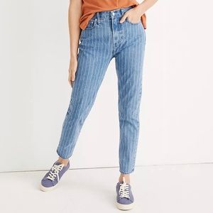 Madewell The Perfect Vintage Crop Pin Strip Jean Sz 29